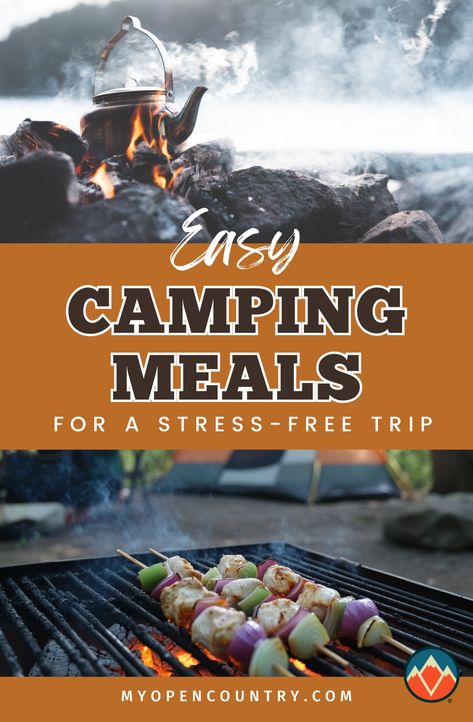 Get ready for your next camping adventure with these easy meals that are perfect for the outdoors. Whether you’re cooking over a campfire or making them ahead for a quick meal, these recipes are kid-friendly, gluten-free, and ideal for large groups. Enjoy hearty meals with no fuss, minimal clean-up, and flavors everyone will love! Healthy Campfire Meals, Campground Recipes, Gluten Free Camping Meals, Camping Snacks Make Ahead, Blackstone Camping Meals, Rv Camping Meals, Quick Camping Meals, Easy Camping Dinner Ideas, Camp Stove Recipes