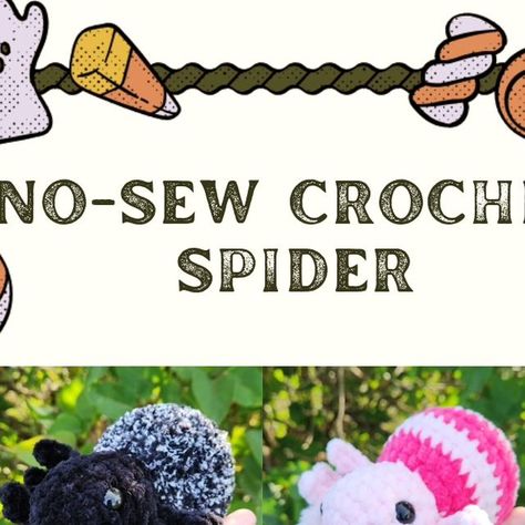 Bunny's Creations on Instagram: "Free No-Sew Crochet Spider Pattern! 🕷 The perfect spooky plush to add to your table this Halloween season 👻   Please  tag me if you use this pattern, I would love to see the spidey friends joining you this Halloween 🤩  #crochet #freepattern #crochetpattern #crochetfreepattern #freecrochetpattern #crochetspider #Spider #freepatterns #halloween #halloweenideas #marketideas #marketprep #freehalloweenpattern" Spider Crochet Pattern, Spider Crochet, Crochet Spider, Spider Pattern, Crochet Eyes, Halloween Crochet, Halloween Spider, Free Halloween, Crochet Squares