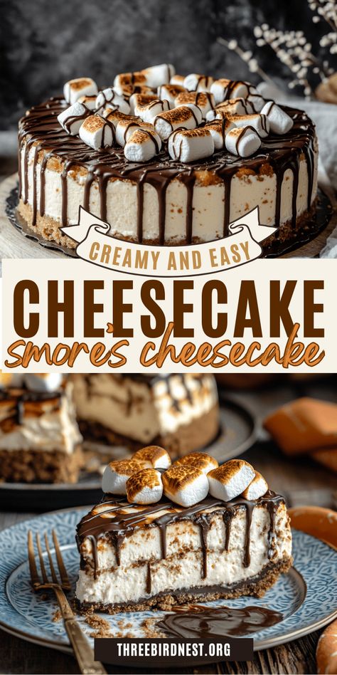 Decadent S’mores Cheesecake: A Sweet Twist on a Timeless Favorite - This Little Nest The best Smore's cheesecake recipe on Pinterest. Quick, creamy, and easy Smore's cheesecake. Great for Fall, and the Holidays. A good dessert recipe for Thanksgiving or Christmas as well.  Smore's Cheesecake, SMore's desserts. Cheesecake recipes, Fall desserts, Autumn desserts, Christmas desserts, Thanksgiving recipes, Thanksgiving desserts. Best Cheesecake Toppings, Smores Bundt Cake, Thanksgiving Cheesecake Desserts, Cheesecakes For Fall, Fall Flavor Cheesecake, Fall No Bake Cheesecake, Cheesecake Filled Cake, Smoked S’mores Cheesecake, No Bake Smores Cheesecake