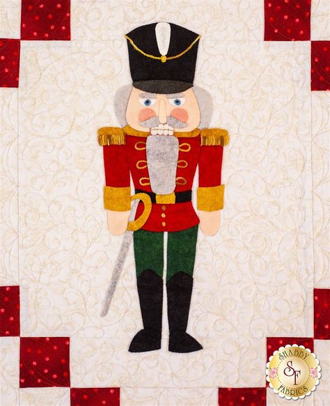 A Nutcracker Suite Quilt Pattern by Cheri Leffler Nutcracker Quilt, Nutcracker Figures, Nutcracker Christmas Decorations, Quilt Club, Quilting Books, Christmas Quilt Patterns, Good Luck Symbols, Shabby Fabrics, Block Of The Month