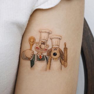 STUDIOBYSOL_Pu-reum (@tattoo_pureum) • Instagram photos and videos Gromit Tattoo, Wallace And Gromit Tattoo, S Tattoos, Wallace And Gromit, Dope Tattoos, Tattoos And Piercings, Tatting, Art Tattoo, Henna