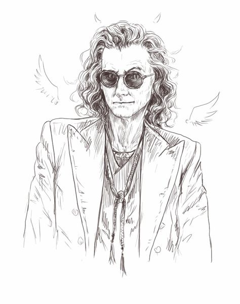 Any Drawing, Good Omens Book, What To Draw, Good Omens, Angels And Demons, Art Appreciation, Watercolor Sketch, Book Art Drawings, Look At You