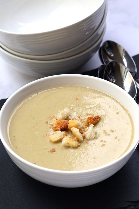 Cream Of Artichoke Soup, Cream Of Artichoke Soup Recipes, Artichoke Mushroom Soup, Artichoke Soup Recipes, Tomato Artichoke Bisque Soup, Soup With Artichoke Hearts, Globe Artichoke, Artichoke Soup, Pureed Soup