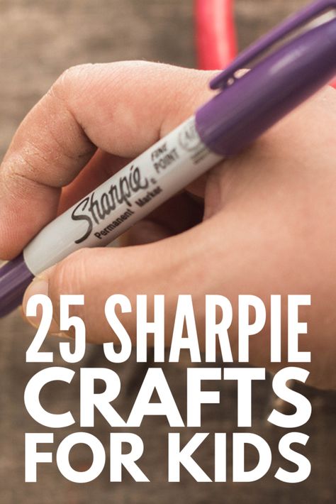 Get Creative: 25 Super Fun Sharpie Art Crafts for Kids Things To Do With Sharpies, Art Crafts For Kids, Sharpie Art Projects, Diy Sharpie Crafts, Sharpie Projects, Marker Ideas, Sheath Wedding Dresses, Sharpie Drawings, Sharpie Paint Pens