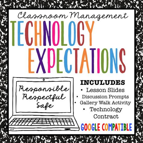 Do you students use chromebooks? Clear tech expectations are an essential part of your classroom management plan. This mini-lesson is designed to help prepare your students to be RESPONSIBLE, RESPECTFUL, & SAFE tech users. Clear Tech, Middle School Behavior, Behavior Reflection Sheet, Behavior Expectations, Technology Lesson, Behavior Reflection, Classroom Management Plan, Life Skills Lessons, Discussion Prompts