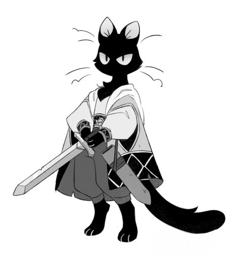 airinn🍓store open! on Twitter: "the squire, merion https://t.co/8EH8sRu8HH" / Twitter Cat Dnd Character, Anthro Cat Character Design, Cat People Character Design, Dnd Jester, Black Cat Character Design, Cat Jester, Oc Ideas Character Design Inspiration, Dnd Cat, Cat Character Design