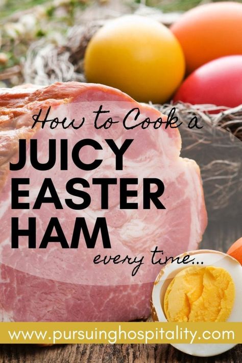 Bone In Easter Ham, How To Cook A Whole Ham, How To Cook A Ham, Best Easter Ham, Smoked Easter Ham, Honey Baked Ham Glaze, Baked Easter Ham, Ham Cooking Time, Easter Ham Glaze