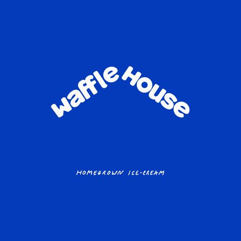 Waffle Branding, House Packaging, House Branding, Ice Cream Brands, Waffle House, Article Design, Passion Project, Corporate Branding, Freshly Baked