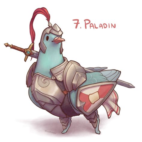 Leda Chung 🐓 on Twitter: "I really wanted to finish this sweet lady! Paladin knight pigeon. #SeptemBird #bird #pigeon #procreate #ipadpro #knight #DnD https://t.co/taj7KgdMLn" Fantasy Classes, White Mage, Dungeons And Dragons Characters, Sweet Lady, Dnd Art, D&d Dungeons And Dragons, Dungeons And Dragons Homebrew, Creature Concept, Character Creation