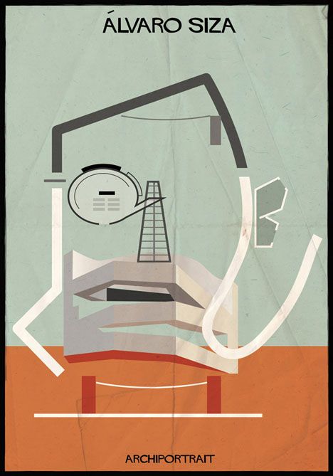 Alvaro Siza Archiportrait by Federico Babina Federico Babina, Big Architects, Alvaro Siza, Advertising Graphics, Architect Drawing, Rem Koolhaas, Oscar Niemeyer, Famous Architects, Architecture Poster