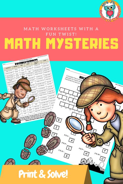 Mystery Math Activities, Math Mystery Pictures Free, Mystery Puzzles, Math Club, Fun Math Worksheets, Math Mystery Picture, Math Pictures, Math Mystery, Math Enrichment