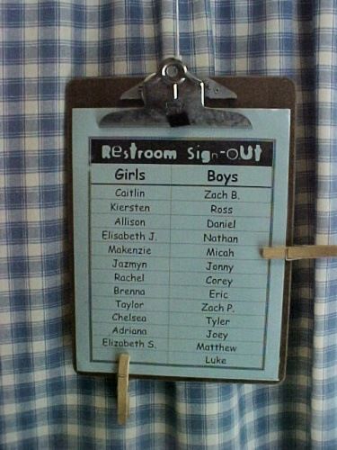 restroom sign out Washroom Pass Classroom, Restroom Sign Out Classroom, Washroom Sign Out Classroom, Bathroom Classroom Management, Bathroom Sign Out Classroom, Goals Chart, Classroom Safety, Teacher Core, Middle School Humanities