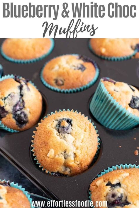 Dessert With Custard, Choc Muffins, Muffin Recipes Cinnamon, Lemon Muffin Recipes, Strawberry Muffin Recipes, Choc Chip Muffins, White Chocolate Muffins, English Muffin Recipes, Chocolate Chip Muffin Recipe