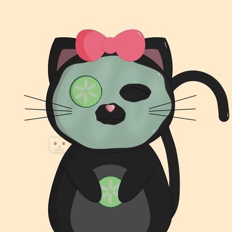 Makeup Illustration, Kawaii Drawing, Relaxing Art, Create Drawing, Little Cat, Cat Mask, Masks Art, Cat Makeup, Look Beautiful