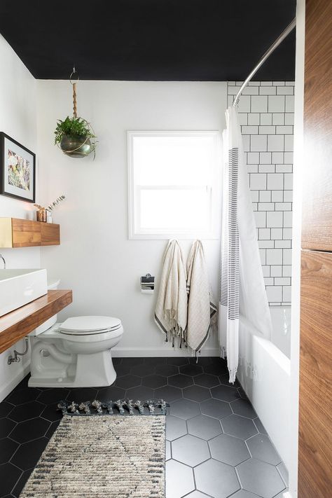 Very Small Bathroom, Modern Contemporary Bathroom, Mid Century Modern Bathroom, Bathroom Color Schemes, Bathroom Color, Upstairs Bathrooms, Bathroom Renos, House Bathroom, White Bathroom