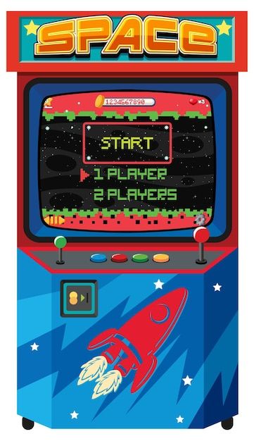 Arcade Game Illustration, Retro Video Game Aesthetic, Arcade Core, Arcade Theme, Space Reference, Arcade Design, Arcade Retro, Ad Inspiration, Game Arcade