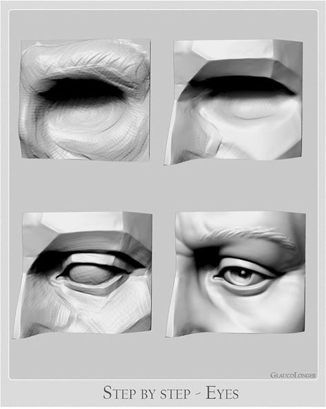 Sculpted Eyes, Eye Sculpting, Eye Sculpt, Eyes Anatomy, Zbrush Anatomy, Eye Anatomy, Facial Anatomy, Sculpting Tutorials, Face Anatomy