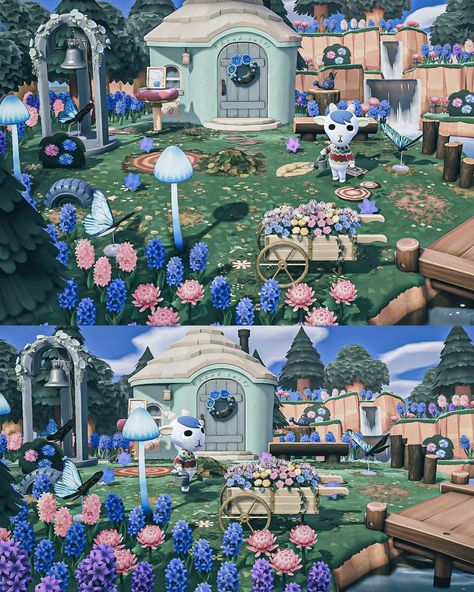 Backyard Landscape Ideas, Fairy Island, Rainbow Island, Pink Island, Acnh Cottagecore, Animal Crossing 3ds, Animals Crossing, Forest Core, Spring Animals