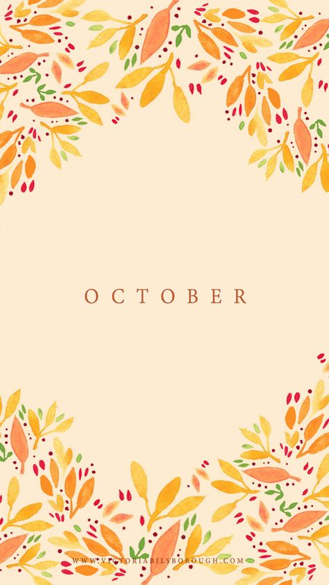 October Floral Wallpaper - www.victoriabilsborough.com Iphone Wallpaper October, Fall Backgrounds Iphone, October Wallpaper, Fall Wallpapers, Floral Wallpapers, Wallpaper Floral, Iphone Wallpaper Fall, Fall Background, Flower Tree