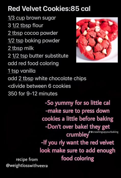 L0w Cal Recipe, Low Calorie Baking, Food Calories List, Food Calorie Chart, Healthy Low Calorie Meals, Easy Healthy Meal Prep, Low Cal Recipes, Low Calorie Snacks, Healthy Sweets Recipes