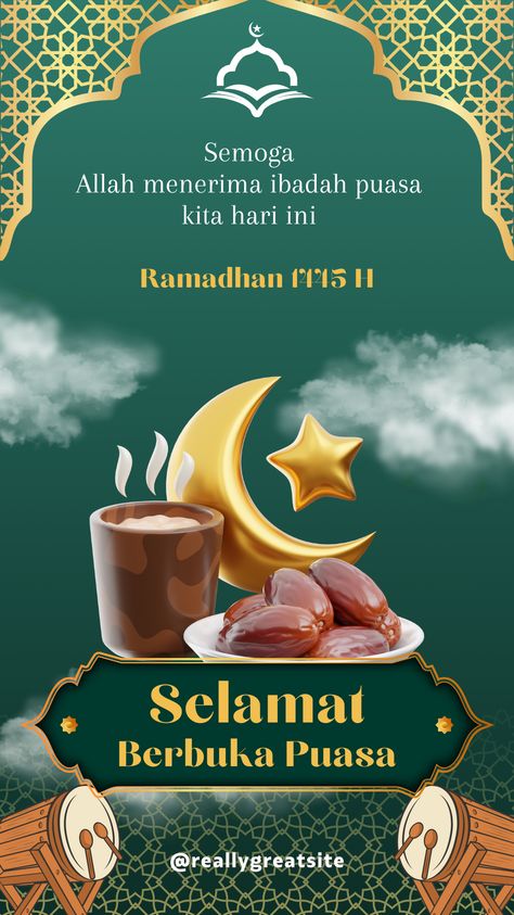 👉KLIK LINK UNTUK MENGEDIT!💻✨ 🌙🍽️ Sambut Berbuka Puasa dengan Sukacita! Cerita Instagram ini dirancang khusus untuk memeriahkan momen istimewa saat Berbuka Puasa. Dengan tampilan yang menarik dan warna yang cerah, cerita ini akan menambah kehangatan suasana di meja makan Anda. Sertakan pesan atau ucapan spesial Anda menggunakan alat pengeditan Canva yang mudah. #BerbukaPuasa #RamadanKareem #CeritaInstagram #CanvaDesign #SelamatBerbukaPuasa 🍽️🌙 👣 Follow juga akun kami! 🌟 @kreasicantikcanva Selamat Berbuka Puasa, Ramadan Mubarak Wallpapers, Ramadhan Kareem, Background Quotes, Berbuka Puasa, Font Combos, Beautiful Good Night Images, Create Your Story, Professional Fonts