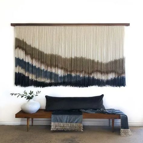 Bedroom For Men, Lauren Williams, Large Tapestry, Fiber Wall Art, Large Tapestries, Modern Textiles, Tapestry Bedroom, Woven Wall Art, Hanging Fabric