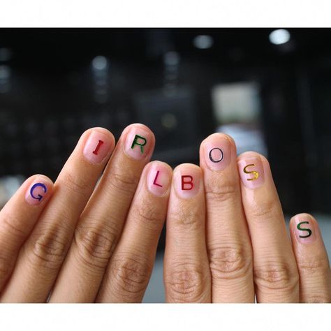 feminist nail art manicures   #feminist #nailart #manicure #beauty #nail_unistella Valentines Banners, Harry Potter Fanları, Nail Design Glitter, Modern Nail Art, Chic Nail Art, Nail Art Photos, Nails Valentines, Modern Nails, Simple Nail Designs