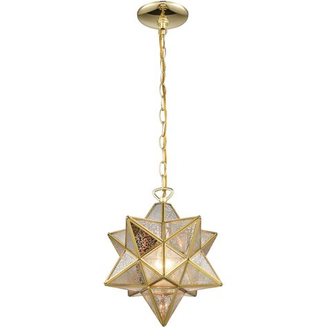 Dimond Lighting 1145-023 Moravian Star 1 Light 12 inch Brass Mini Pendant Ceiling Light Moravian Star, Bulb Pendant Light, Gold Pendant Lighting, Bubble Lamps, Long Table, Elk Lighting, Modern Fan, Mini Pendants, Mercury Glass