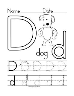 D Worksheet, Letter D Worksheet, Letter D Crafts, Preschool Alphabet, Kindergarten Letters, Writing Practice Worksheets, Tracing Worksheets Preschool, Alphabet Worksheets Preschool, Free Printable Letters