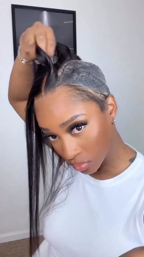 HD lace, 13x6 Half Lace Wig & Bundles | 🫶🏾Kim K lace closure middle part install! Quick-weave straight bundles w/layers haircut, she’s so adorable!🥰Soft human hair who loves?💕... | Instagram Bob Quick Weave With Closure, Quick Weave Straight Hair Middle Part, Closure Bob Quick Weave Middle Part, Middle Part Quick Weave With Leave Out Straight, 2x6 Closure Sew In Middle Part, Bob Quick Weave Hairstyles No Leave Out, Middle Part Closure Quick Weave, Quick Weave Closure Hairstyles, Layered Quick Weave Hairstyles