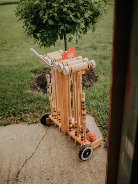 Wedding Croquet, Croquet Party, Wedding Lawn Games, Vision Board Love, Fun Wedding Activities, Rustic Forest Wedding, Backyard Pool House, Spring Floral Wedding, Lawn Games Wedding