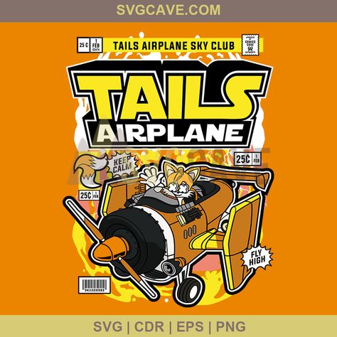 Sonic Tails Airplane SVG Tshirt Design Check more at https://svgcave.com/shop/pop-characters/sonic-tails-airplane-svg-tshirt-design/ #tshirtidea #premiumillustration #cartoon Sonic Tshirt, Airplane Svg, Pop Characters, Sonic Tails, Tshirt Design, Sonic, Tshirt Designs, Comics, T Shirt