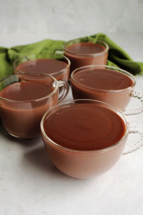 Hot Chocolate Pudding 6 Hot Cocoa Pudding, Hot Chocolate Mix With Pudding, Hot Puddings Recipes, Recipes Using Swiss Miss Hot Chocolate, Chilled Hot Chocolate Pudding, Easy Warm Winter Puddings, Instant Chocolate Pudding Recipes, Hot Chocolate Pudding Recipe, Hot Chocolate Pudding