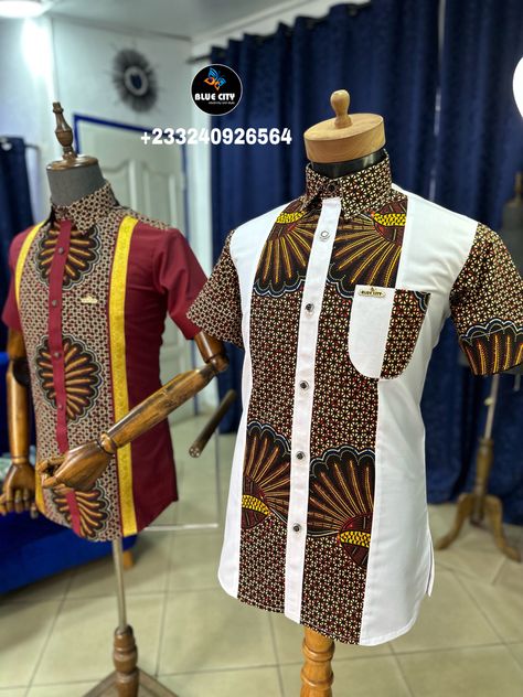 Class and Excellence 😎. Check the patterns 👌. Available on order ☎️ +233240926564. Worldwide shipping. 📍 Odorkor, Accra Ghana 🇬🇭 #MrBlue #ankarastyles #ankarafashion #africanprint #africanshirt #whiteshirt #burgandy #africanfashion #ghanafashion #ghanafashionhub #ghana #ankaraprint #whitewithankara #africanprint #africanpattern Ghana Mens African Wear, Ankara Styles For Men 2024, African Men Fashion Ankara, Ankara Shirts For Men, Men Pants Pattern, Men African Fashion, Latest African Wear For Men, Mens Shirt Pattern, Stylish Men Wear