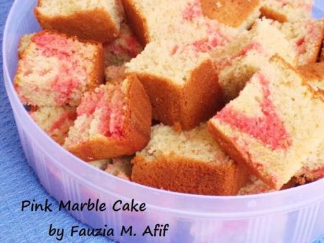 Pink Marble Cake | Fauzias Kitchen Fun Cakes With Frosting, Pink Marble Cake, Basic Cake Recipe, Basic Vanilla Cake, Basic Vanilla Cake Recipe, Cake Marble, Marble Cake Recipe, Make Buttermilk, Chocolate Marble Cake