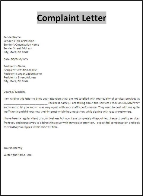 Free printable sample customer complaint response letter serves as a letter template for clients to make a formal complaint. Description from the-works.net. I searched for this on bing.com/images Business Letter Sample, Formal Letter Template, Formal Letter Writing, Complaint Letter, Letter Format Sample, Business Letter Format, A Formal Letter, Business Letter Template, Letter Template Word