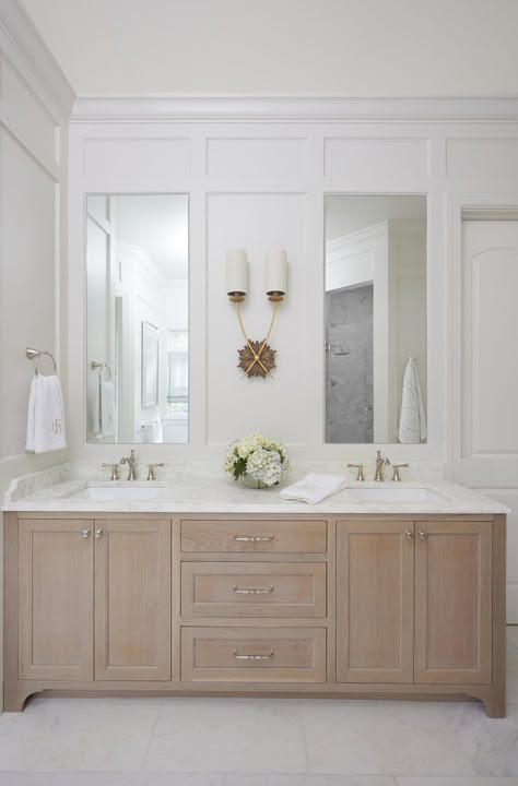 #smallspaces #powderroom #drama #dark #wallpaper #metallic #details #countertops #bathrooms #design Built In Bathroom Vanity, Bathroom Inspo Interior Design, Lauren Murphy, Master Bath And Closet, Master Bath Vanity, New House Bathroom, Custom Bathroom Vanity, Full Bathroom Remodel, Elegant Bath