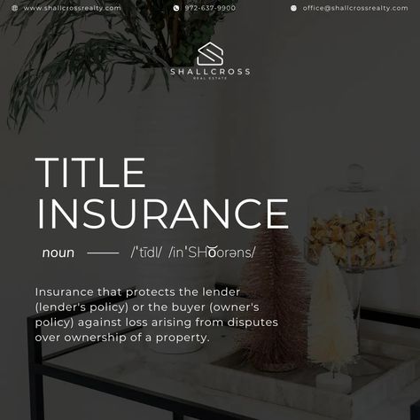 Title Insurance Marketing, Word Wednesday, Property Management Marketing, Realtor Ideas, Real Estate Business Plan, House Buying, Texas Land, Real Estate Terms, Title Insurance