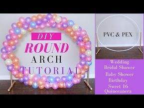 DIY Round Backdrop Tutorial | DIY Party Decor | EASY & AFFORDABLE!!! - YouTube Diy Round Balloon Arch, Diy Round Backdrop, Balloon Projects, Diy Round Arch, Round Arch Backdrop, Diy Arch, Pvc Backdrop, Balloon Arch Frame, Nails Tools