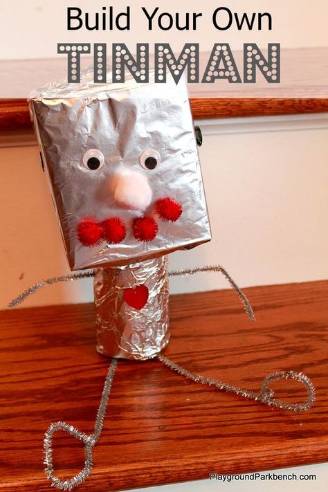 Big M's fascination with the Wizard of Oz continues... today she asked to build a Tinman! Wizard Of Oz Crafts, Wizard Crafts, Homeschooling Uk, The Wonderful Wizard Of Oz, Special Education Resources, Tin Man, The Wizard Of Oz, Program Ideas, Craft Projects For Kids