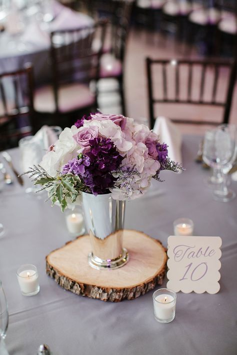 Purple Rustic Wedding, Rustic Purple Wedding, October Wedding Colors, Cheap Wedding Table Centerpieces, Purple Fall Wedding, Purple Wedding Centerpieces, Purple Wedding Decorations, Purple Centerpieces, Violet Wedding