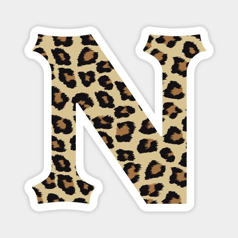 Letter N Leopard Cheetah Monogram Initial -- Choose from our vast selection of magnets to match with your desired size to make the perfect custom magnet. Pick your favorite: Movies, TV Shows, Art, and so much more! Available in two sizes. Perfect to decorate your fridge, locker, or any magnetic surface with. Macbook Case Stickers, Initial Stickers, Jungle Book Party, Safari Party Decorations, Rasy Koni, Sublimation Graphics, Method Man, Bunny Wallpaper, Preppy Room Decor