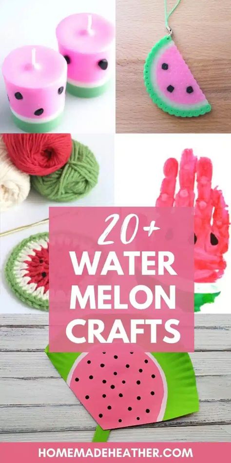 watermelon crafts Watermelon Diy Crafts, Watermelon Craft, Watermelon Activities, Watermelon Printable, Watermelon Diy, Watermelon Candle, Watermelon Festival, Watermelon Crafts, Crafts Homemade