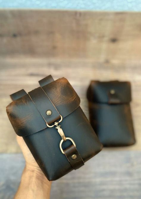 Leather phone pouch