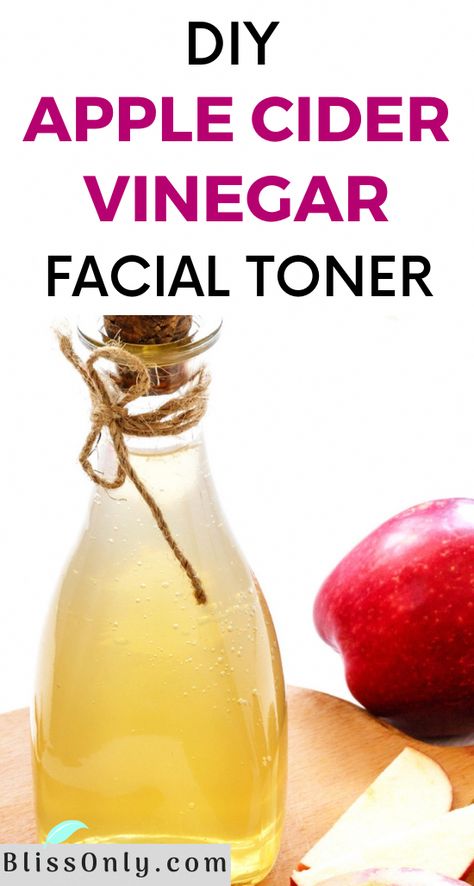 DIY apple cider vinegar face toner that gives you clear, healthy, glowing skin. It restores skin's pH balance, shrink pores, remove excess oil. Learn how to make it yourself Apple Cider Vinegar For Dark Spots, Acv Face Wash Facial Cleanser, Acv Face, Apple Cider Vinegar Face Toner, Apple Cider Viniger, Diy Apple Cider Vinegar, Apple Cider Vinegar Toner, Diy Apple Cider, Apple Cider Vinegar Face