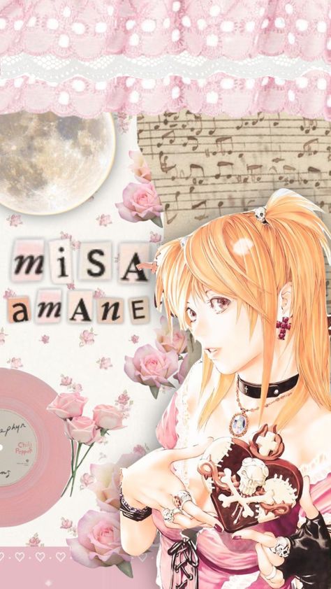 Misa Pink, Mi Phone, Deat Note, Pink Drawing, Pink Mobile, American Cartoons, Misa Amane, Cartoon Wallpaper Iphone, Aesthetic Background