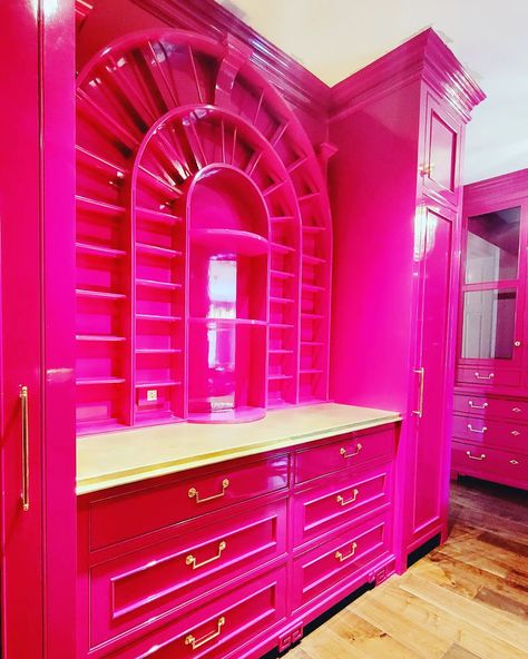 Omni26 Hot Pink Paint Colors, Hot Pink Furniture, Interior Paint Color, Hot Pink Walls, Fine Paints Of Europe, Home Paint Color, Pink Paint Colors, Moore House, Paint Color Schemes