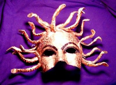 paper mache halloween masks | Recent Photos The Commons Getty Collection Galleries World Map App ... Medusa Mask, Snake Mask, Glue Recipe, Cup Of Water, Half Mask, Masks Masquerade, Boiling Water, Halloween Masks, Mask Making