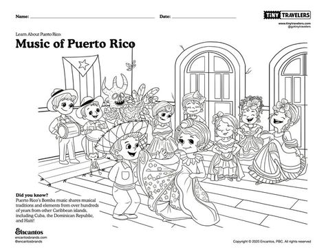 Puerto Rican People, Shape Coloring Pages, History Worksheets, Puerto Rico History, Puerto Rico Flag, Coloring Activity, Hispanic Heritage Month, Hispanic Heritage, Puerto Rican