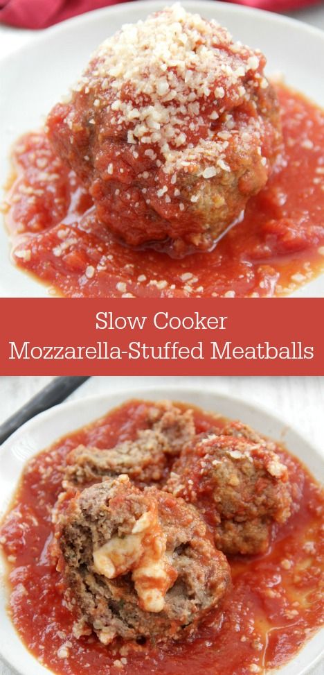 Cheese Stuffed Meatballs Crockpot, Spicy Meatballs Crockpot, Meatballs Slow Cooker, Slow Cooker Meatballs Italian, Honey Garlic Meatballs, Meatball Recipes Crockpot, Stuffed Meatballs, Mozzarella Stuffed Meatballs, Cheese Stuffed Meatballs